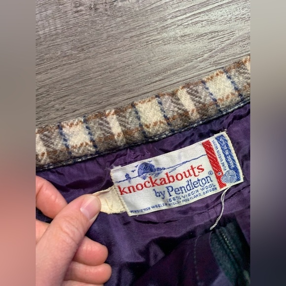 VTG Pendleton Knockabouts Plaid Skirt Pleated Skirt Multi Color Layered Size M L - Picture 7 of 11